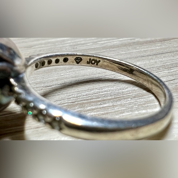 Designer JOY Sterling Silver Gray Quartz Flower Cocktail Ring, Size 7, 5.5g - Picture 8 of 11